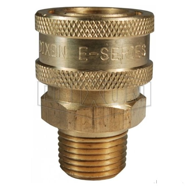 DQC E Straight Through Interchange Male Coupler, 2-11-1/2 Nominal, NPTF, Brass, Domestic